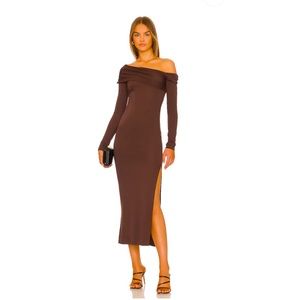 NBD Jameela Dress in Cocoa Brown